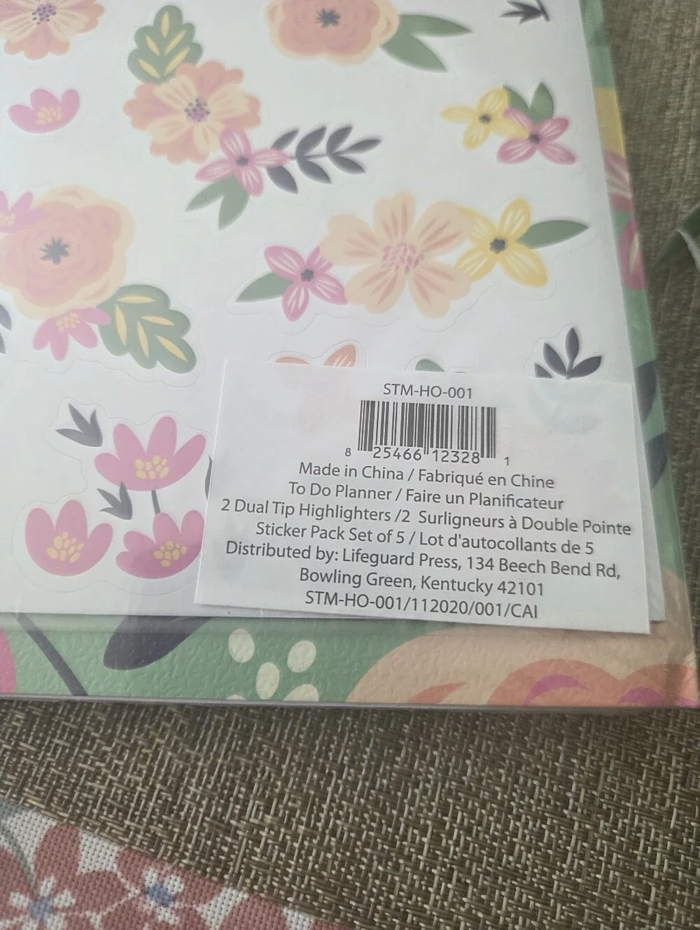 Steel Mill Daily Planner Notebook - Floral Mint
